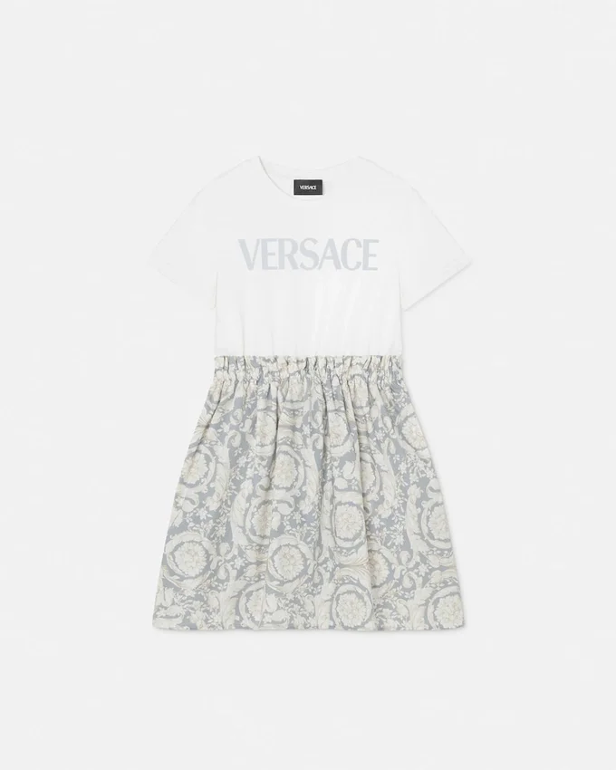 Vestido camiseta de algodón estampado para niña Vestido camiseta de algodón estampado para niña
