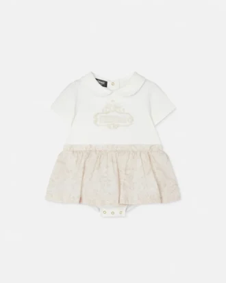 Vestido camiseta de algodón estampado para niña