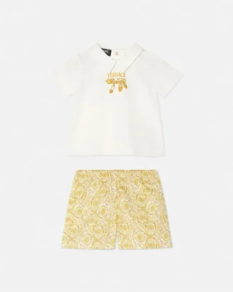 Vestido camiseta estampado de algodón para bebé