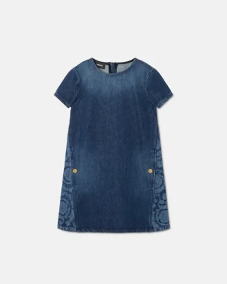 Vestido de mezclilla con láser para niñas