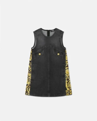 Vestido de mezclilla estampado para niña