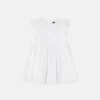 Vestido de popelín de algodón bordado para niña Vestido de popelín de algodón bordado para niña