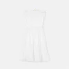 Vestido de popelín de algodón bordado para niña Vestido de popelín de algodón bordado para niña