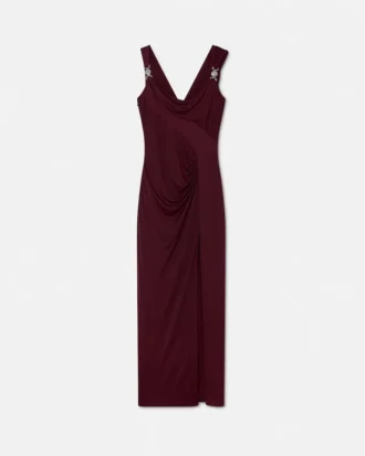 Vestido drapeado de jersey de viscosa