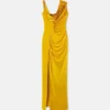 Vestido drapeado de jersey de viscosa Vestido drapeado de jersey de viscosa