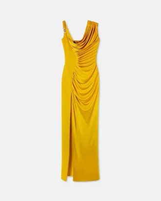 Vestido drapeado de jersey de viscosa