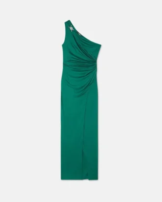 Vestido drapeado de jersey de viscosa