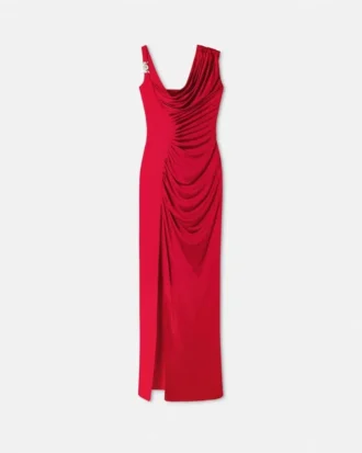 Vestido drapeado de jersey de viscosa