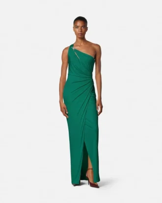 Vestido drapeado de jersey de viscosa