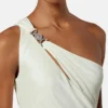 Vestido drapeado de jersey de viscosa Vestido drapeado de jersey de viscosa
