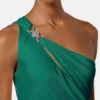Vestido drapeado de jersey de viscosa Vestido drapeado de jersey de viscosa