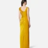 Vestido drapeado de jersey de viscosa Vestido drapeado de jersey de viscosa