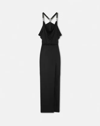 Vestido fruncido de jersey de viscosa