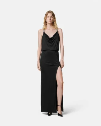 Vestido fruncido de jersey de viscosa