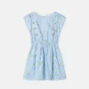 Vestido infantil con estampado de rayas finas Vestido infantil con estampado de rayas finas