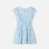 Vestido infantil con estampado de rayas finas Vestido infantil con estampado de rayas finas