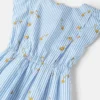 Vestido infantil con estampado de rayas finas Vestido infantil con estampado de rayas finas