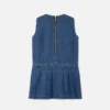 Vestido infantil de denim plisado Vestido infantil de denim plisado