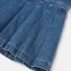 Vestido infantil de denim plisado Vestido infantil de denim plisado