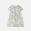 Vestido infantil de sarga de seda estampada Vestido infantil de sarga de seda estampada