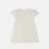 Vestido infantil estampado con punto milanés Vestido infantil estampado con punto milanés