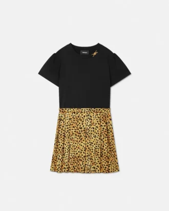 Vestido infantil estampado de jersey de algodón