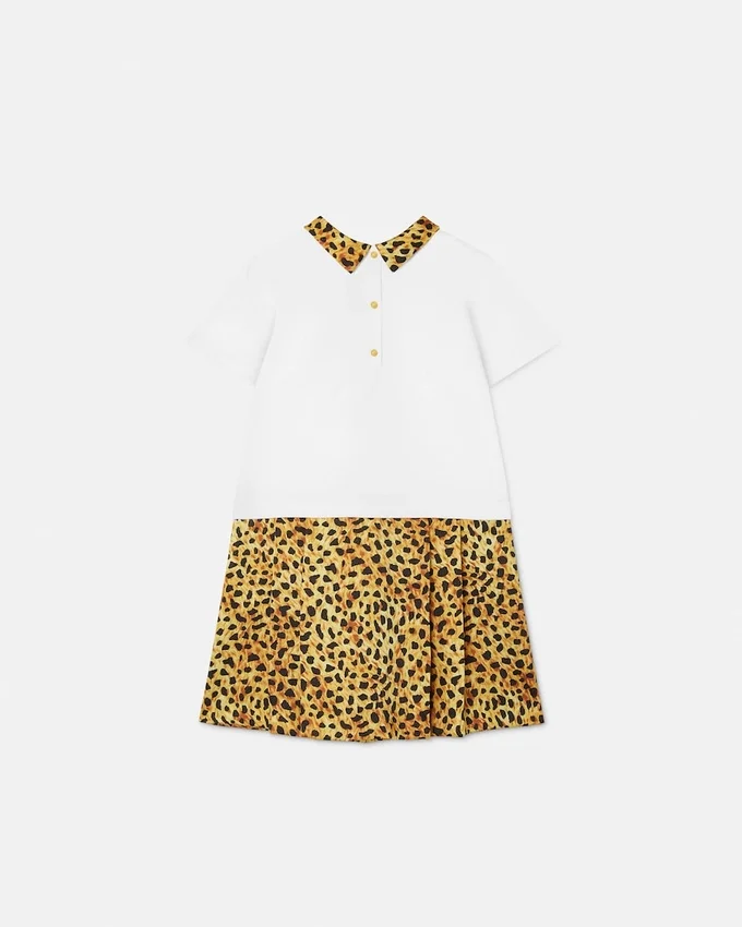 Vestido infantil estampado de jersey de algodón Vestido infantil estampado de jersey de algodón