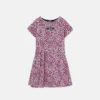 Vestido infantil estampado de viscosa Vestido infantil estampado de viscosa