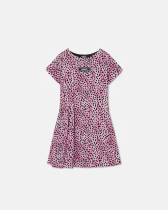 Vestido infantil estampado de viscosa
