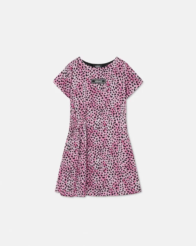 Vestido infantil estampado de viscosa Vestido infantil estampado de viscosa