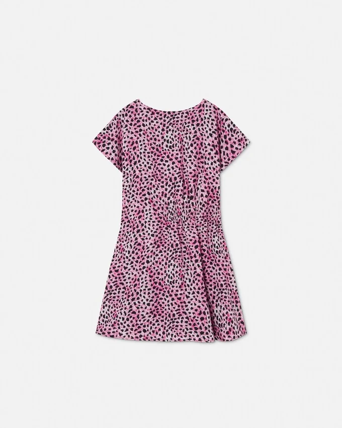 Vestido infantil estampado de viscosa Vestido infantil estampado de viscosa