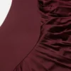 Vestido largo drapeado de crepé satinado