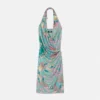 Vestido midi con cuello halter Underwater Barocco