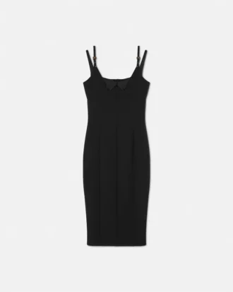 Vestido midi con hebillas barrocas