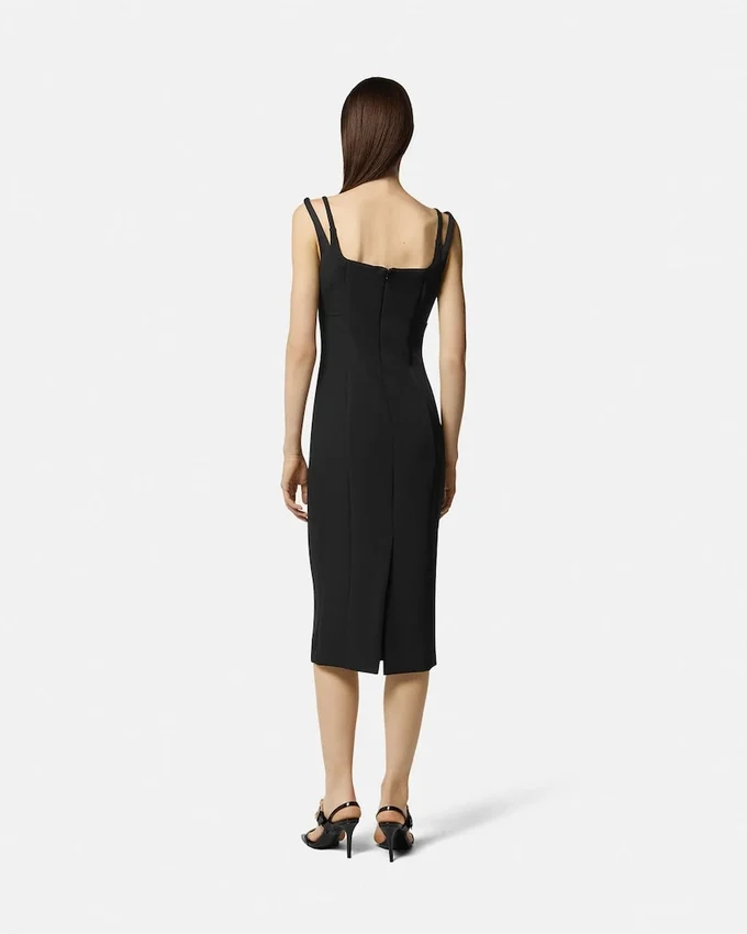 Vestido midi con hebillas barrocas Vestido midi con hebillas barrocas