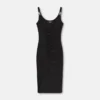 Vestido midi de jersey de crepé elástico