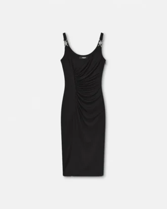 Vestido midi de jersey de crepé elástico