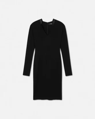Vestido midi de jersey de crepé elástico