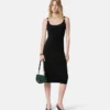 Vestido midi de jersey de crepé elástico