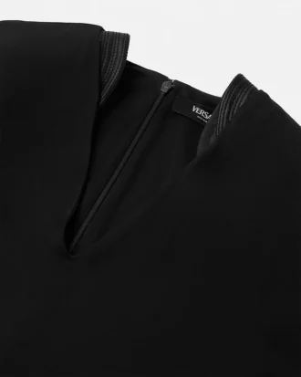 Vestido midi de jersey de crepé elástico
