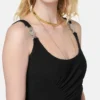Vestido midi de jersey de crepé elástico