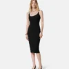 Vestido midi de jersey de crepé elástico