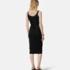 Vestido midi de jersey de crepé elástico