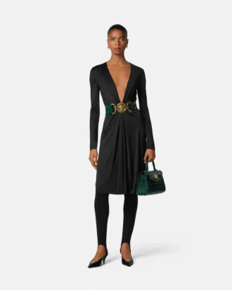 Vestido midi de jersey de viscosa