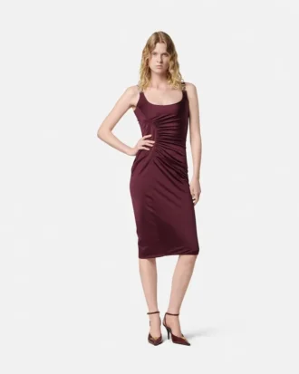 Vestido midi de jersey de viscosa