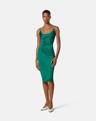 Vestido midi de jersey de viscosa