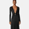 Vestido midi de jersey de viscosa Vestido midi de jersey de viscosa