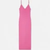 Vestido midi de punto de viscosa