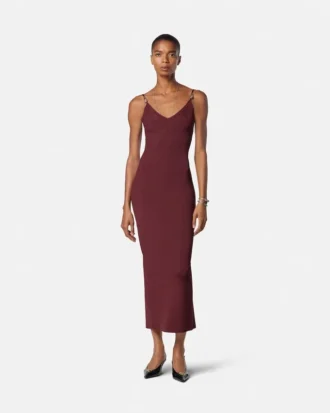 Vestido midi de punto de viscosa