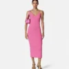 Vestido midi de punto de viscosa